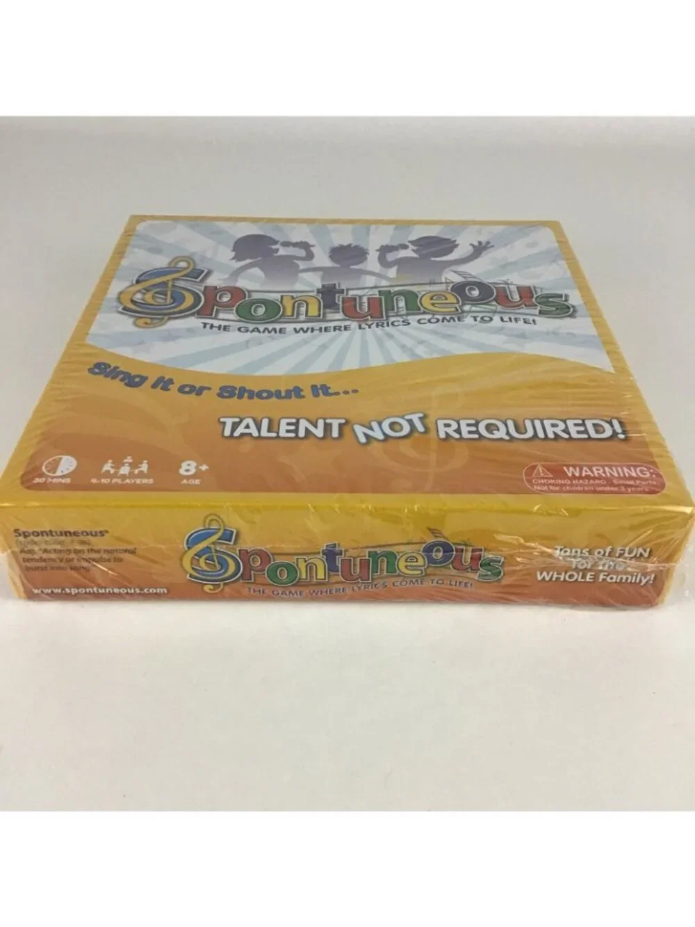 Spontunesous Song Lyric Board Game 2010 Family Game Night Sing Shout New Sealed